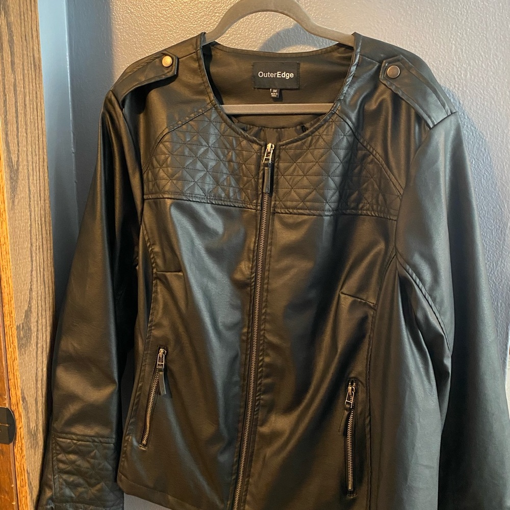 Faux leather jacket